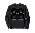 Black Sports Team Number 88 Fan Sweatshirt - Minimalist Print Men Women - T-Shirt, Sweatshirt, Hoodie