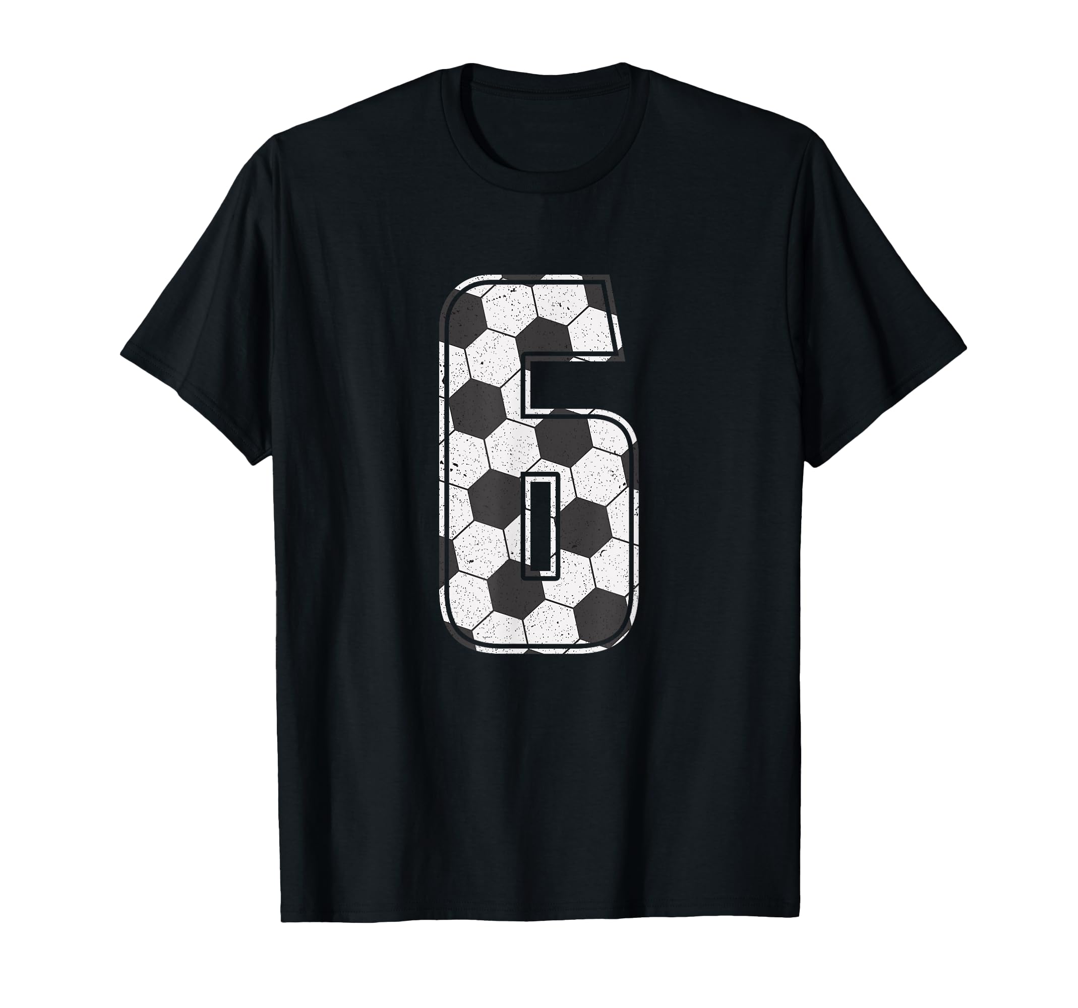 Soccer Player Number 6 Six Soccer T-Shirt - Graphic Print Men Women - T-Shirt, Sweatshirt, Hoodie
