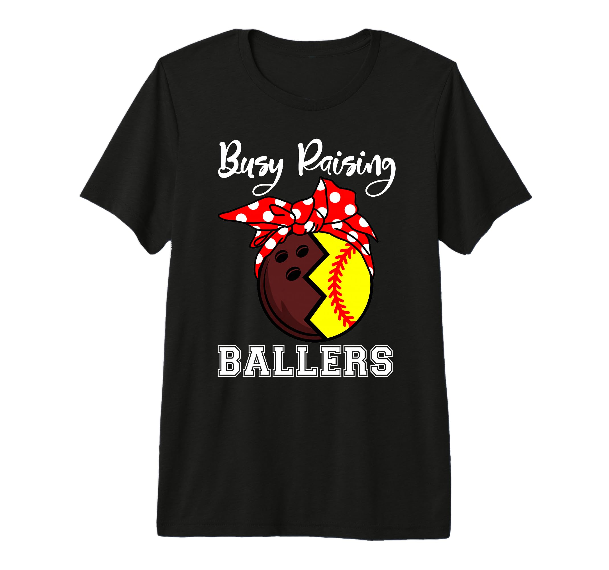 Busy Raising Ballers Funny Bowling T-Shirt - Trendy Graphic for Adults - T-Shirt, Sweatshirt, Hoodie