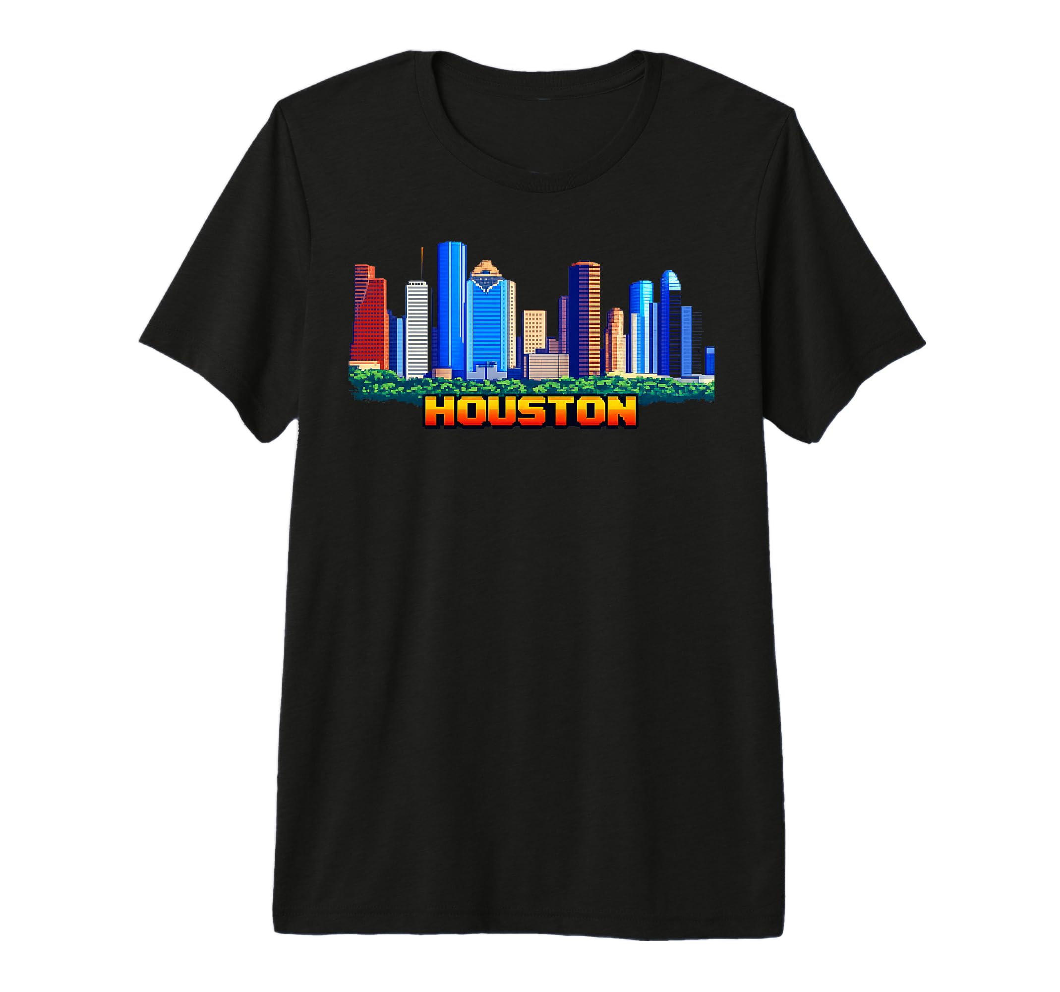 Houston 8 Bit Video Arcade Gamer Gaming T-Shirt - Aesthetic Graphic Unisex - T-Shirt, Sweatshirt, Hoodie