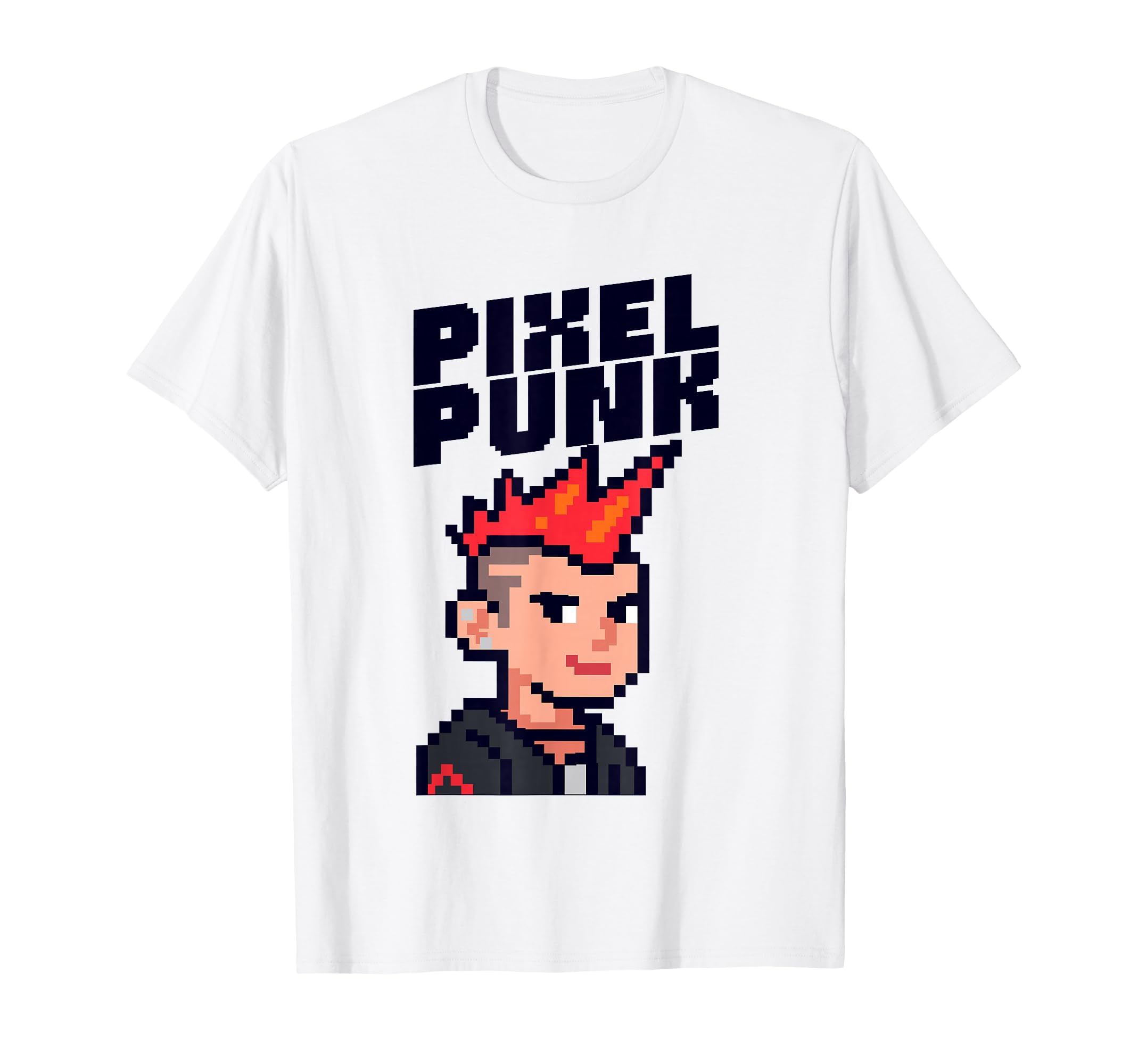 Pixel Punk Character 8 Bit Gaming T-Shirt - Casual Everyday Wear Men Women - T-Shirt, Sweatshirt, Hoodie