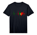 Portugal Heart Portugal Heartbeat Ecg T-Shirt - Fun Novelty Design Unisex - T-Shirt, Sweatshirt, Hoodie