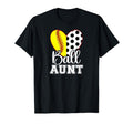 Ball Aunt Heart Soccer Softball Aunt T-Shirt - Unique Graphic Men Women - T-Shirt, Sweatshirt, Hoodie