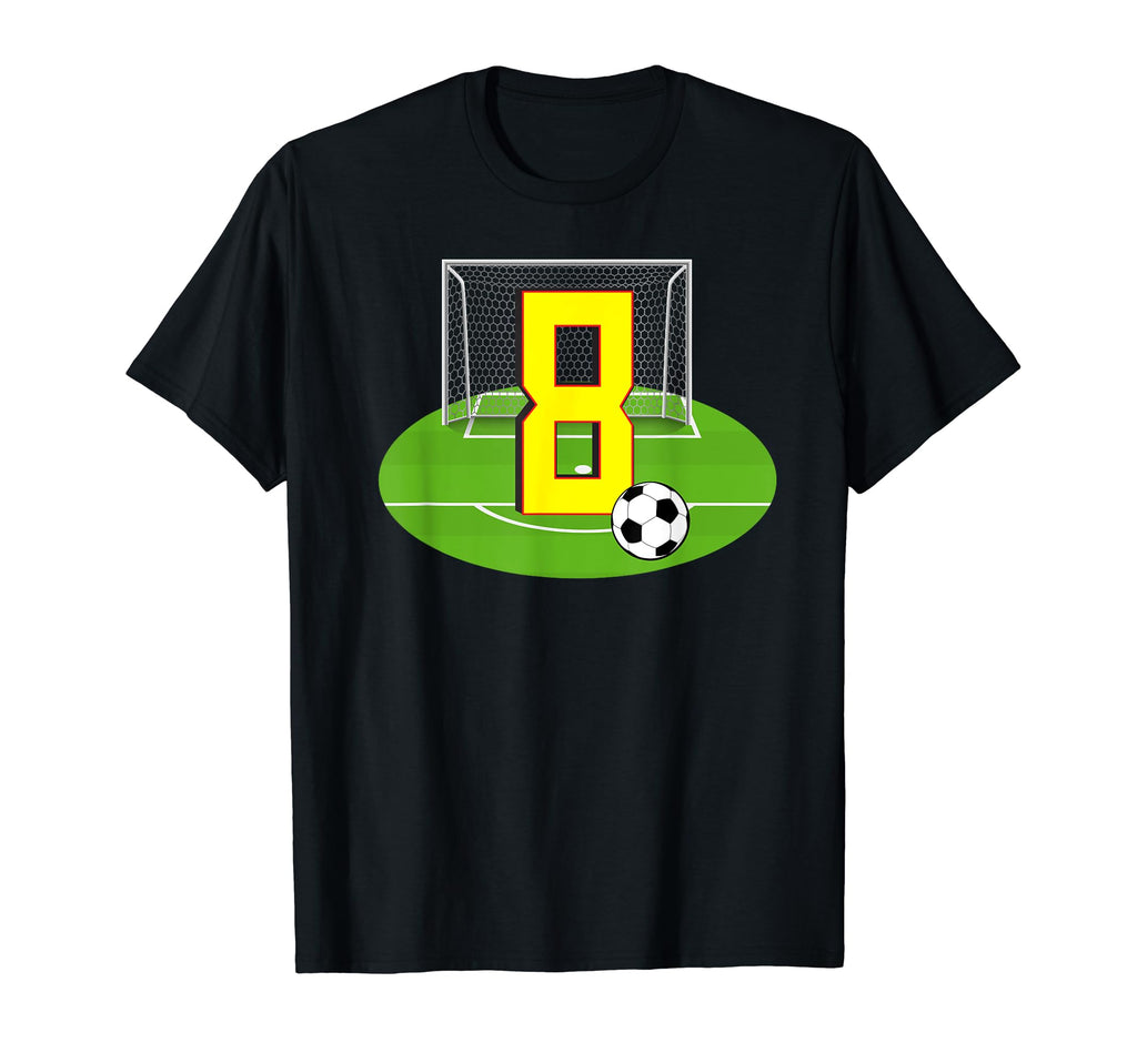 Number 8 8Th Birthday Soccer 8 Years Old T-Shirt - Trendy Graphic Unisex - T-Shirt, Sweatshirt, Hoodie