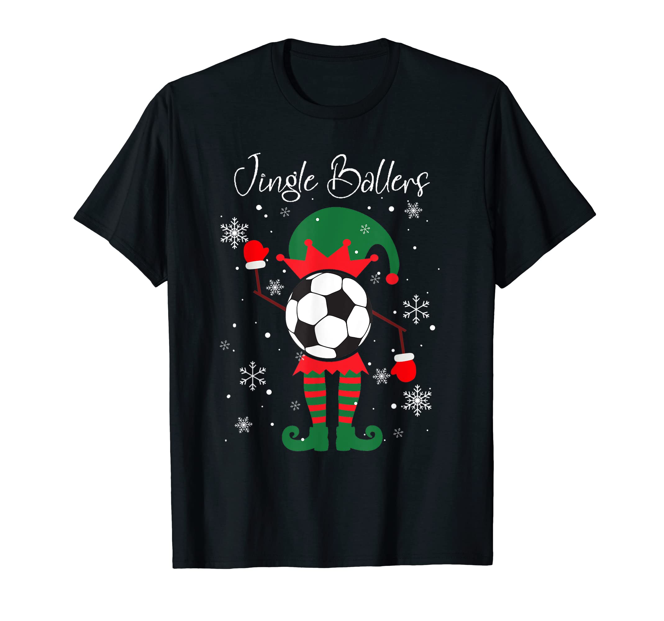 Jingle Ballers Soccer Football Elf T-Shirt - Novelty Apparel Unisex - T-Shirt, Sweatshirt, Hoodie