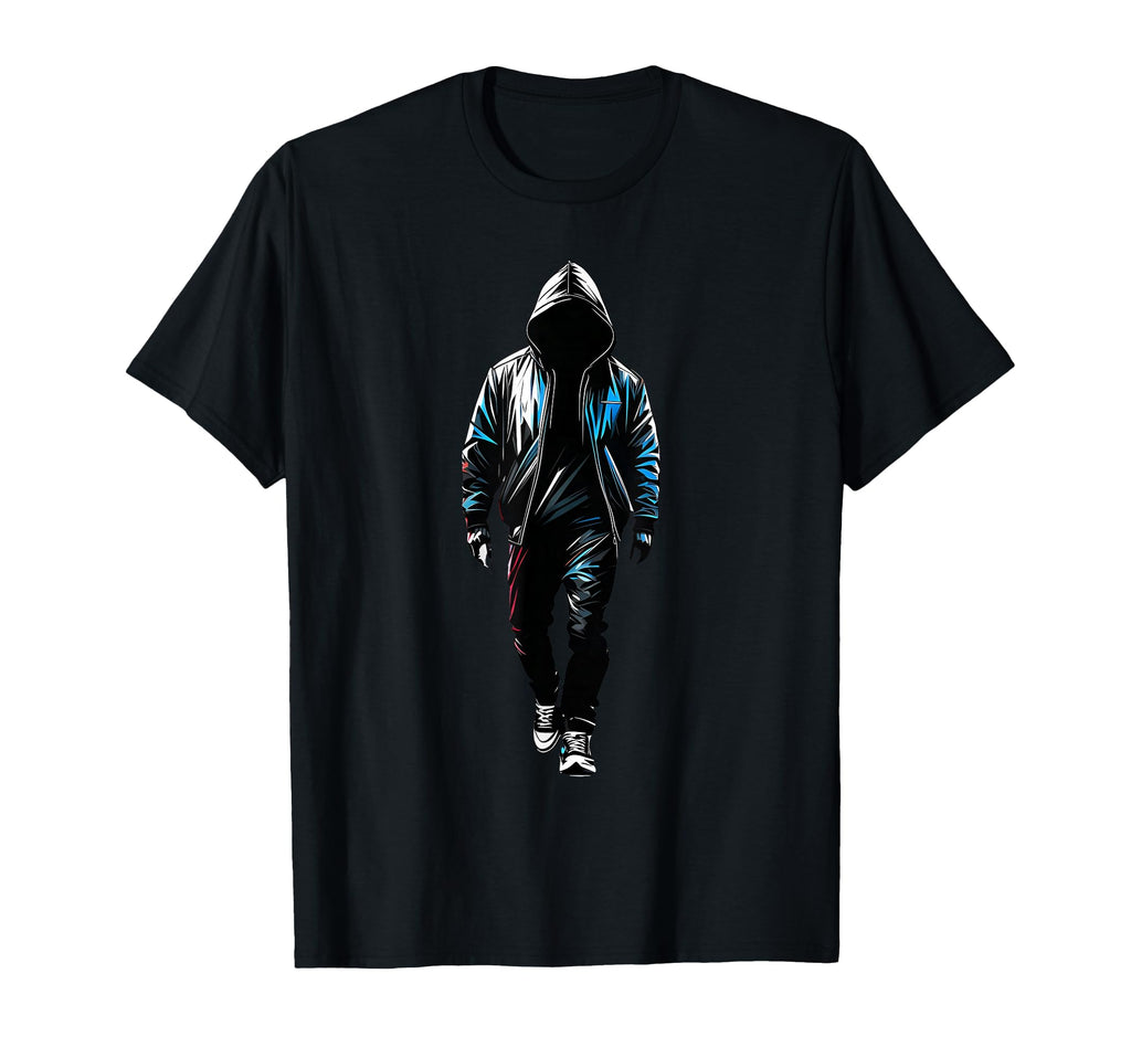 Rapper Hip Hop Black Old School Rap Hoodie - Streetwear Style Unisex - T-Shirt, Sweatshirt, Hoodie