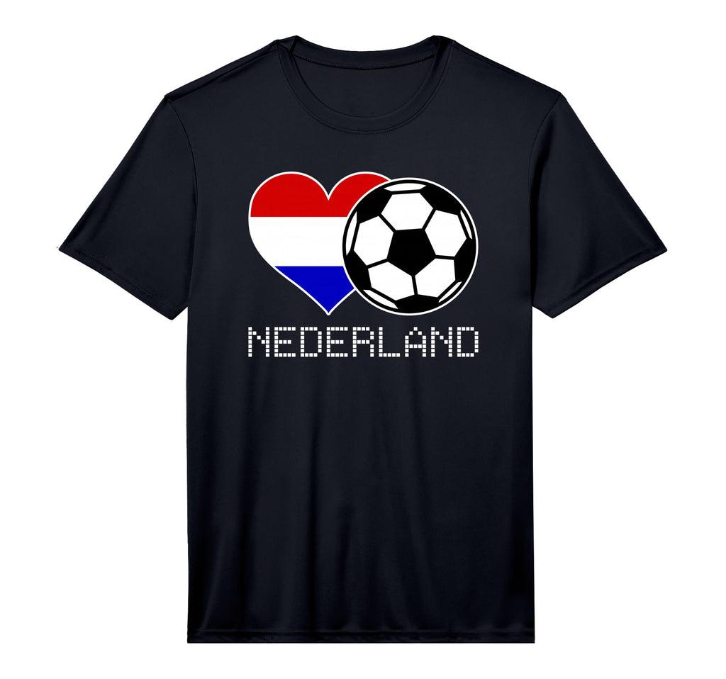 Nederland Soccer Dutch Flag Love T-Shirt - Fun Novelty Design for Adults - T-Shirt, Sweatshirt, Hoodie