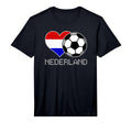Nederland Soccer Dutch Flag Love T-Shirt - Fun Novelty Design for Adults - T-Shirt, Sweatshirt, Hoodie