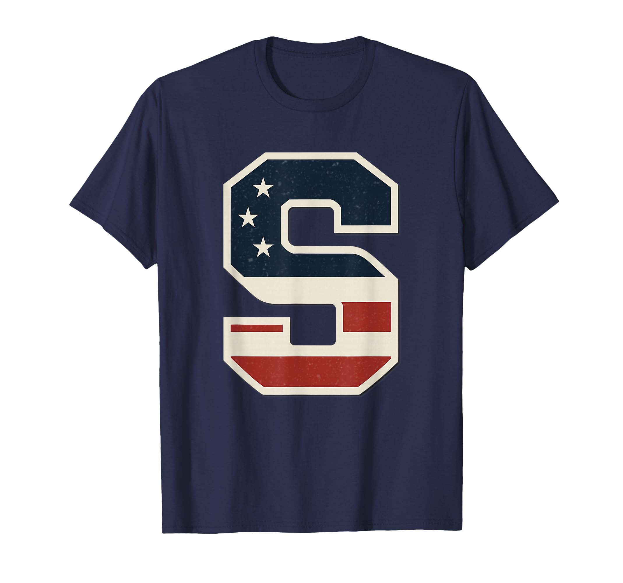 Usa Flag Letter S Stars Stripes T-Shirt - Trendy Graphic Men Women - T-Shirt, Sweatshirt, Hoodie