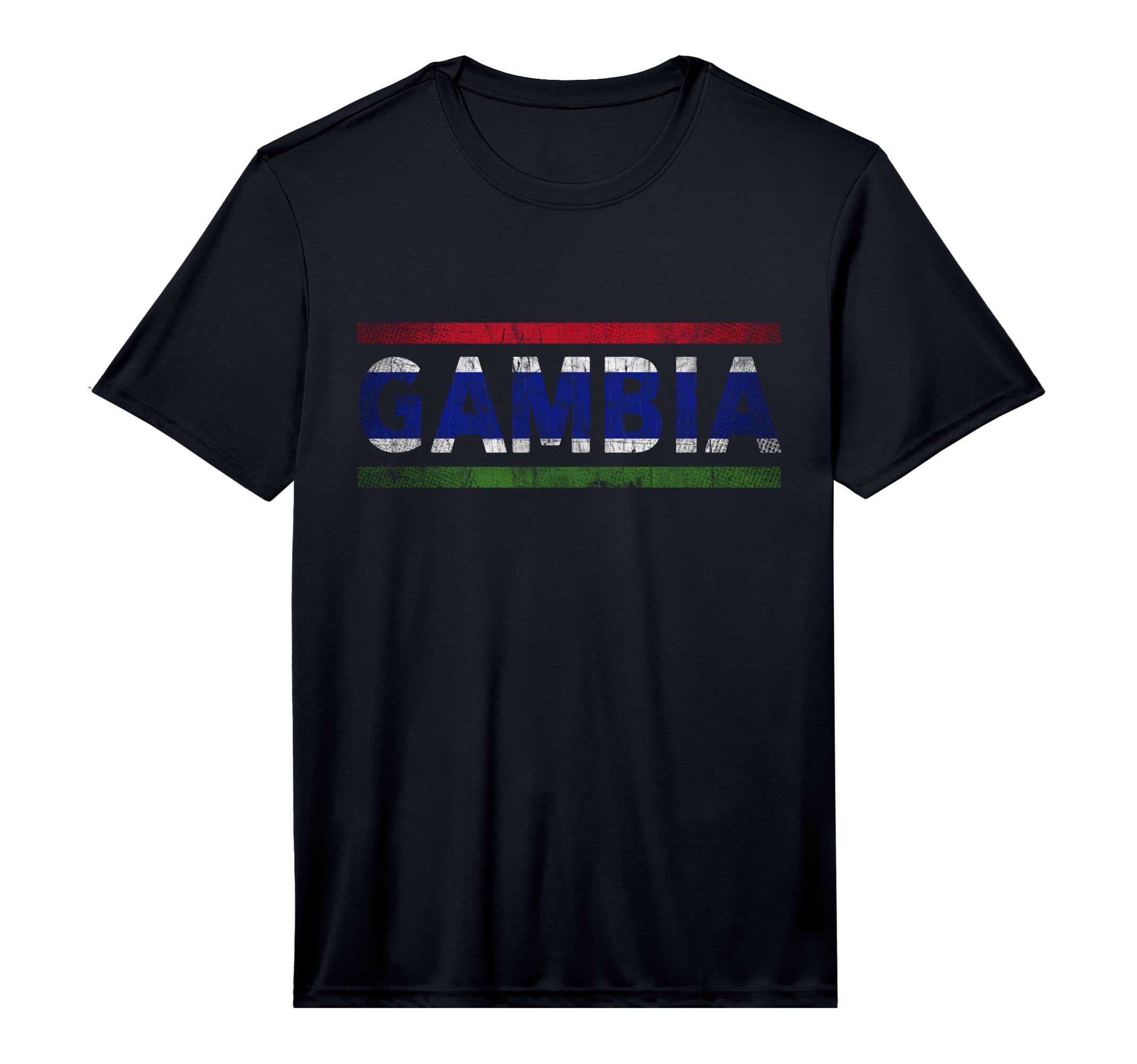 Gambia Flag Gambian Distressed T-Shirt - Trendy Graphic Men Women - T-Shirt, Sweatshirt, Hoodie