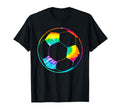 Soccer Ball Rainbow Trippy Hippie Tie Dye T-Shirt - Novelty Apparel Unisex - T-Shirt, Sweatshirt, Hoodie