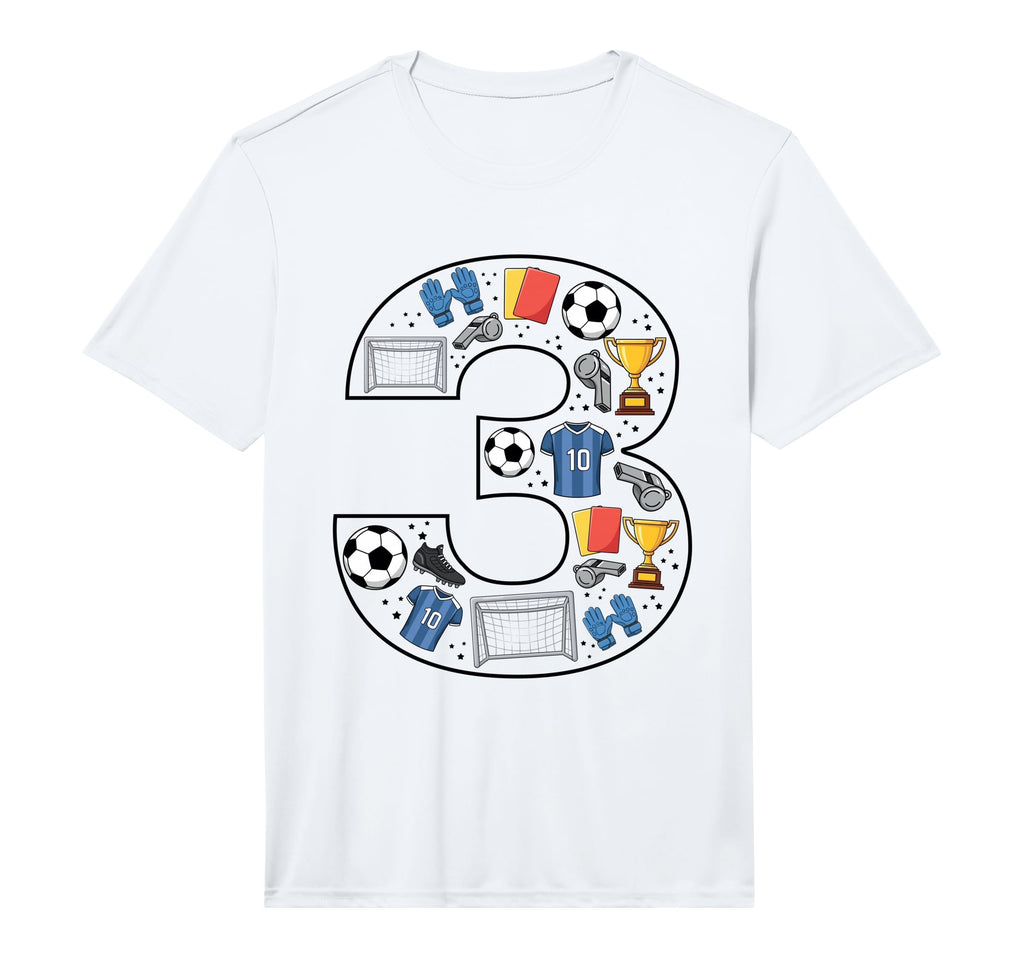 Mens 3Rd Birthday 3 Year Old Football T-Shirt - Novelty Apparel Men Women - T-Shirt, Sweatshirt, Hoodie