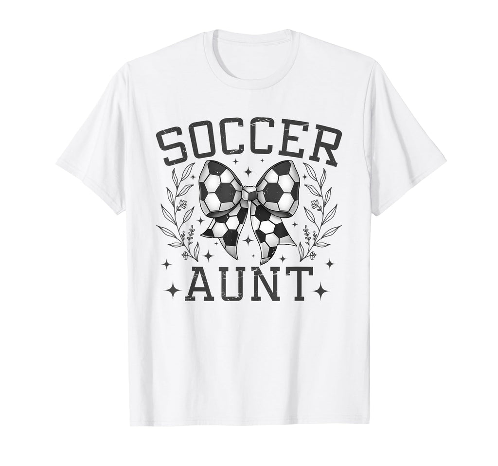 Coquette Bow Soccer Aunt Game Day T-Shirt - Streetwear Style Unisex - T-Shirt, Sweatshirt, Hoodie