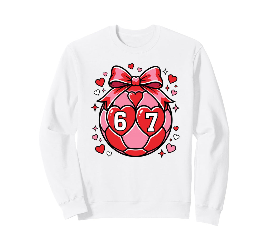 Valentine Soccer Love Football And Sweatshirt - Graphic Print for Adults - T-Shirt, Sweatshirt, Hoodie