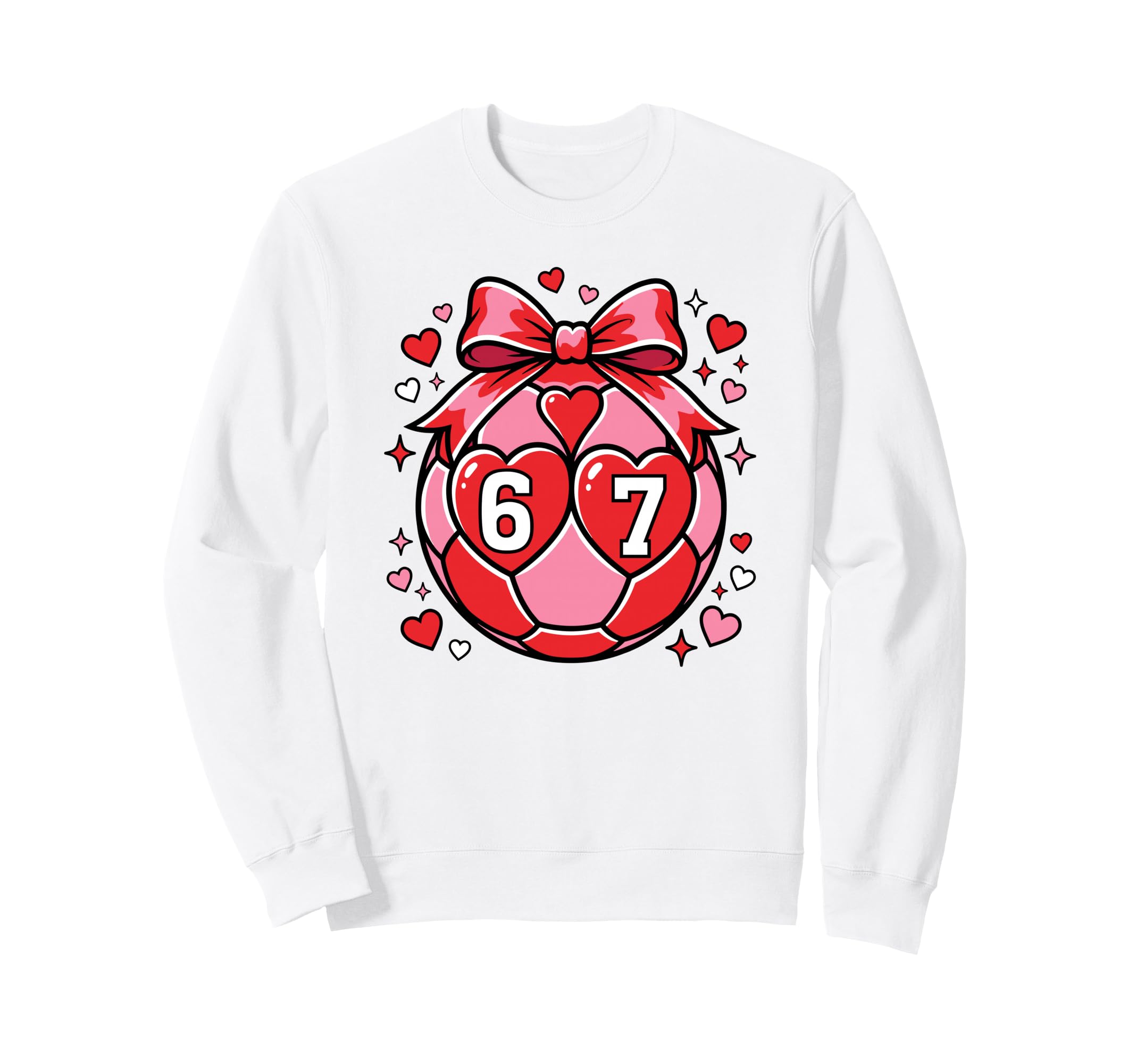 Valentine Soccer Love Football And Sweatshirt - Graphic Print for Adults - T-Shirt, Sweatshirt, Hoodie