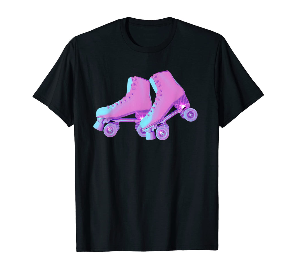 Retrowave Vaporwave Rollerskates T-Shirt - Fun Novelty Design for Adults - T-Shirt, Sweatshirt, Hoodie