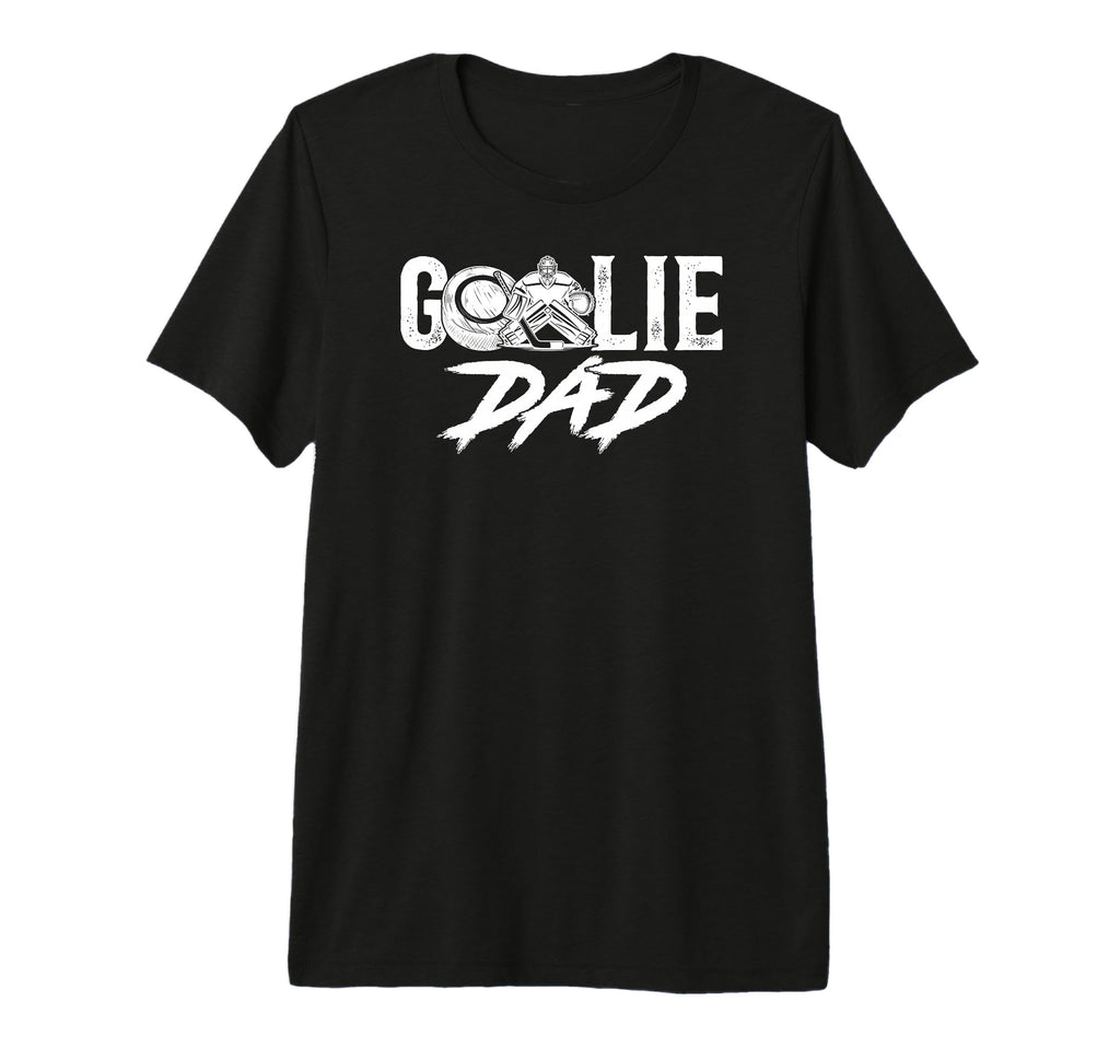 Mens Ice Hockey Goalie Dad Hockey T-Shirt - Trendy Graphic for Adults - T-Shirt, Sweatshirt, Hoodie