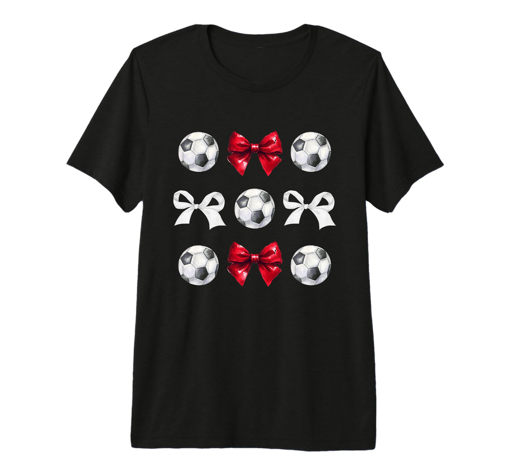 Soccer Balls Bows Womens Soccer Player T-Shirt - Aesthetic Graphic Unisex - T-Shirt, Sweatshirt, Hoodie