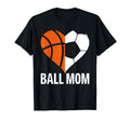 Ball Mom Heart Funny Soccer T-Shirt - Custom Art Print Men Women - T-Shirt, Sweatshirt, Hoodie