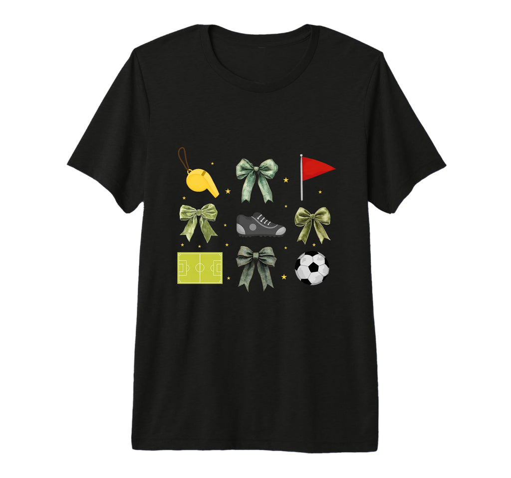 Soccer Coquette Bow Funny Soccer Game T-Shirt - Novelty Apparel for Adults - T-Shirt, Sweatshirt, Hoodie