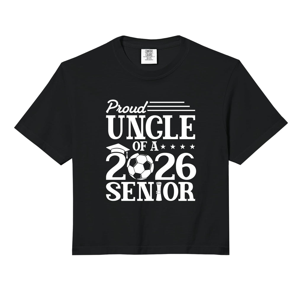 Proud Uncle 2026 Senior Soccer Sweatshirt - Minimalist Print Men Women - T-Shirt, Sweatshirt, Hoodie