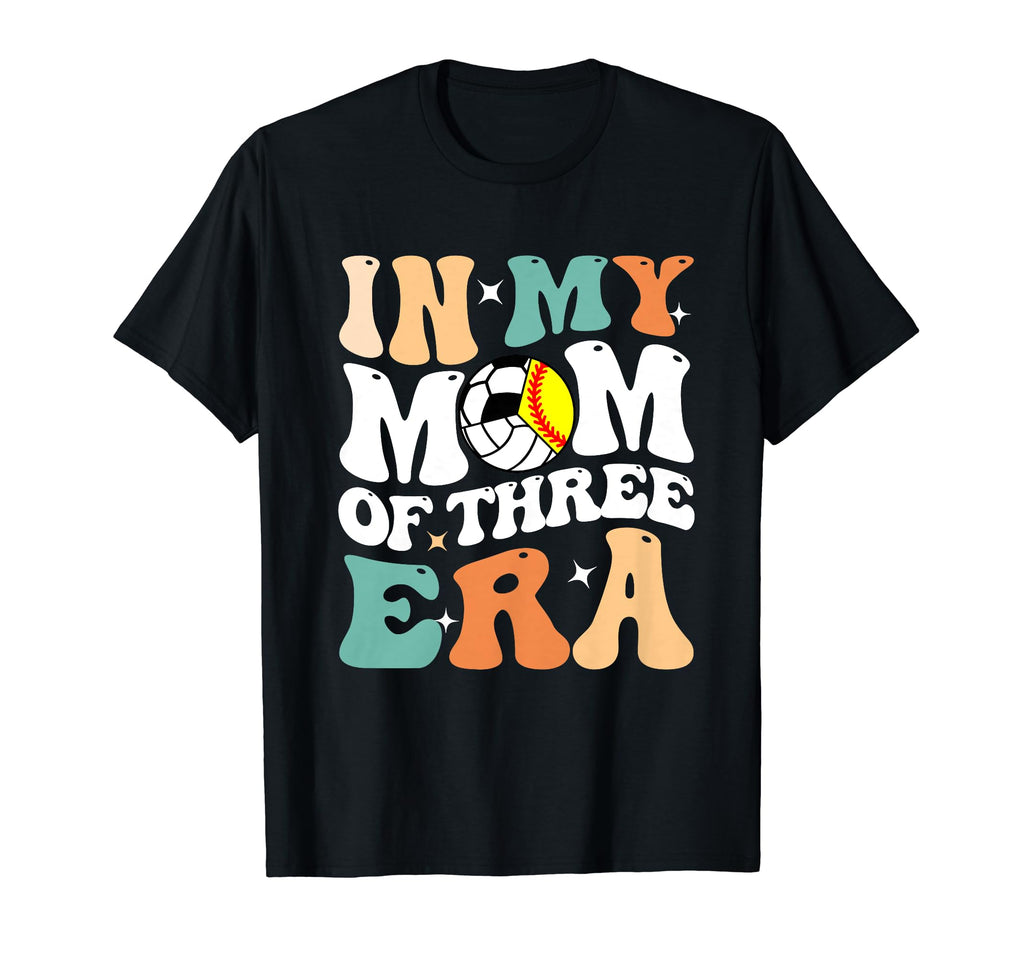 My Mom Three Era Funny Softball T-Shirt - Casual Everyday Wear for Adults - T-Shirt, Sweatshirt, Hoodie
