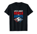 Life Goals Assists Soccer Heartbeat Fan T-Shirt - Novelty Apparel Unisex - T-Shirt, Sweatshirt, Hoodie