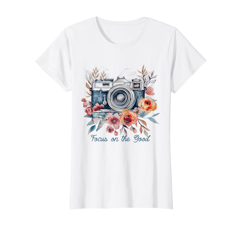 Photographer Focus Good Camera Flowers T-Shirt - Unique Graphic for Adults - T-Shirt, Sweatshirt, Hoodie