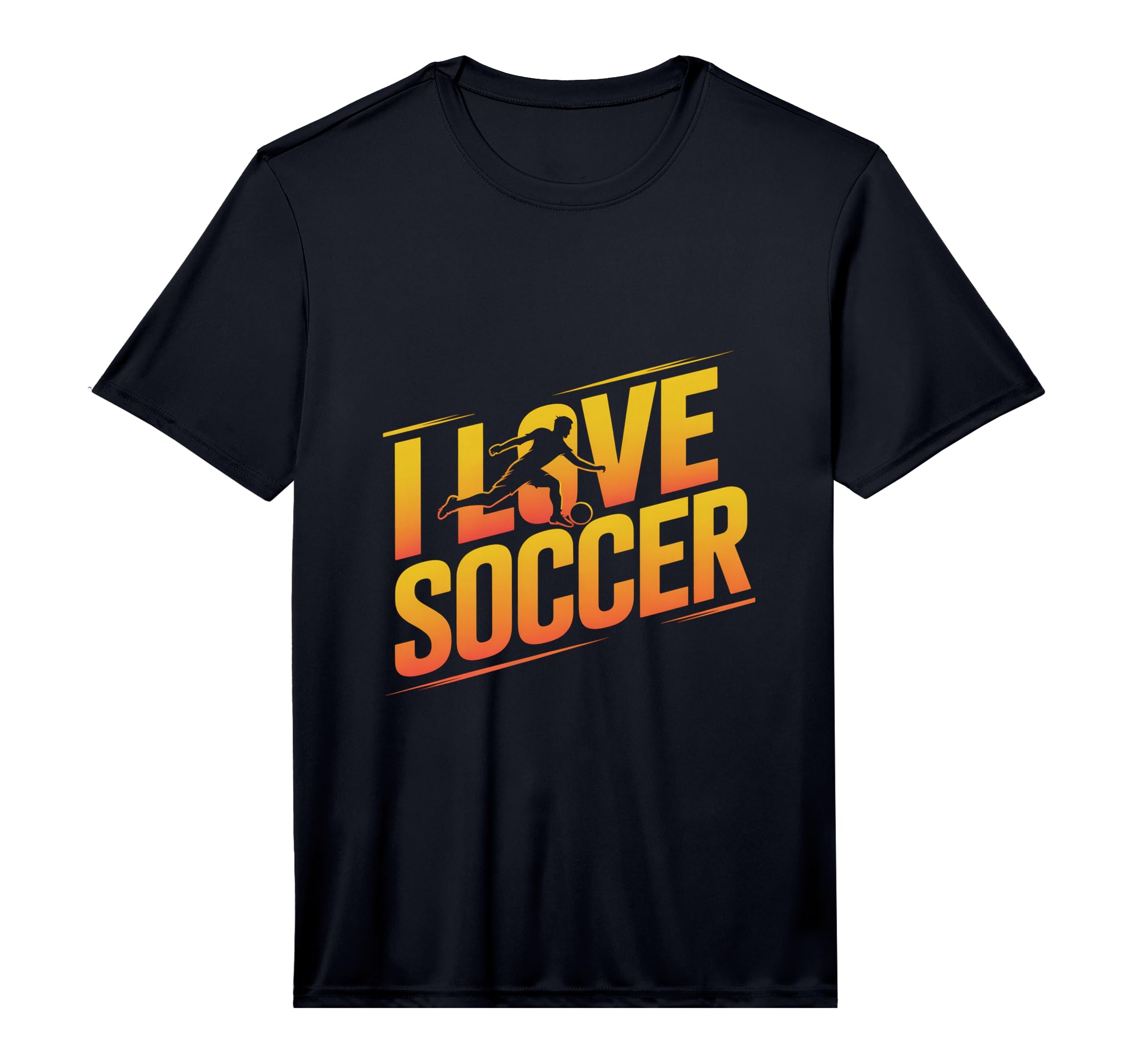 Mens I Love Soccer Enthusiast Player T-Shirt - Minimalist Print for Adults - T-Shirt, Sweatshirt, Hoodie