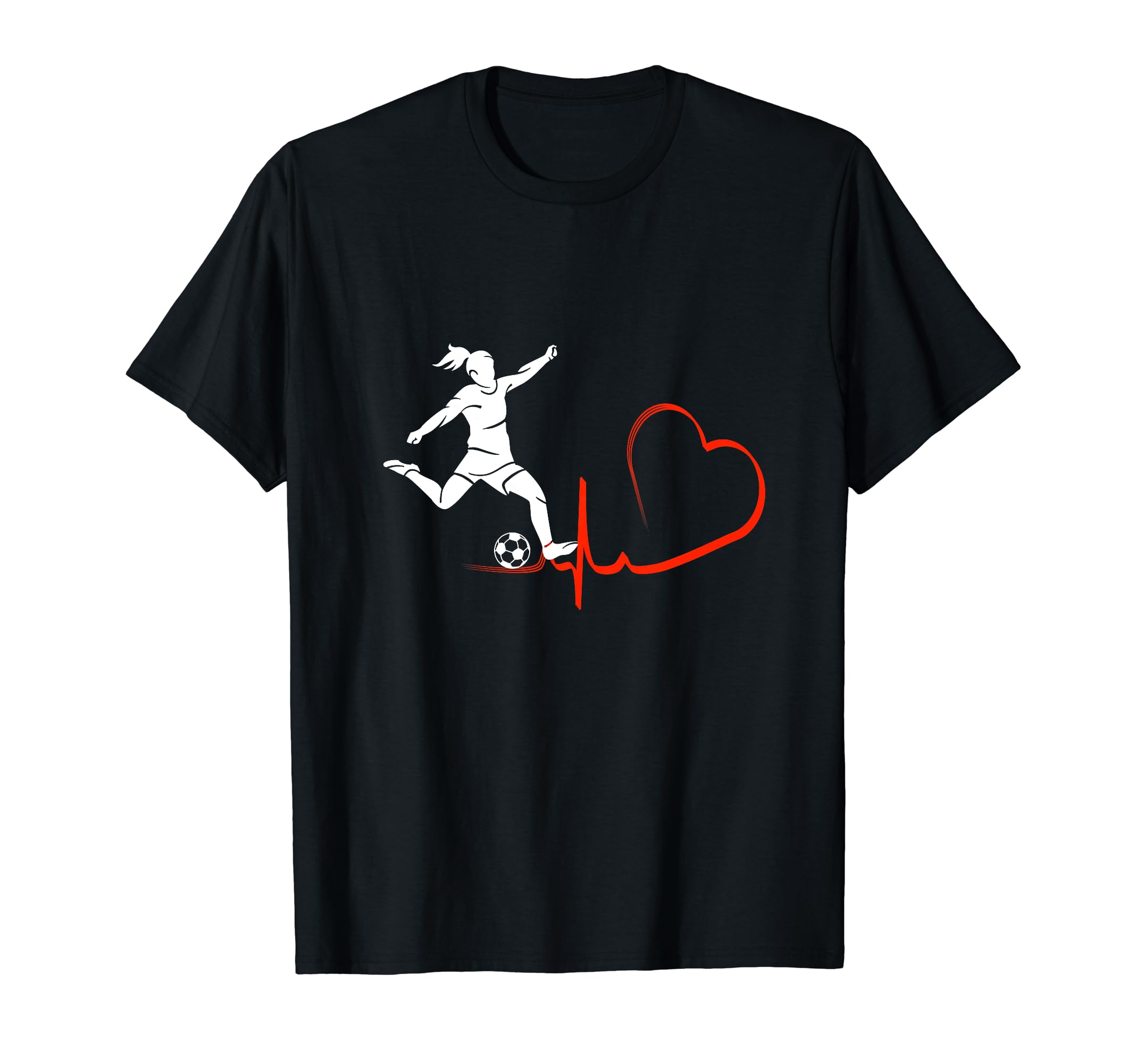 Soccer Football Heartbeat Funny Sports T-Shirt - Unique Graphic for Adults - T-Shirt, Sweatshirt, Hoodie