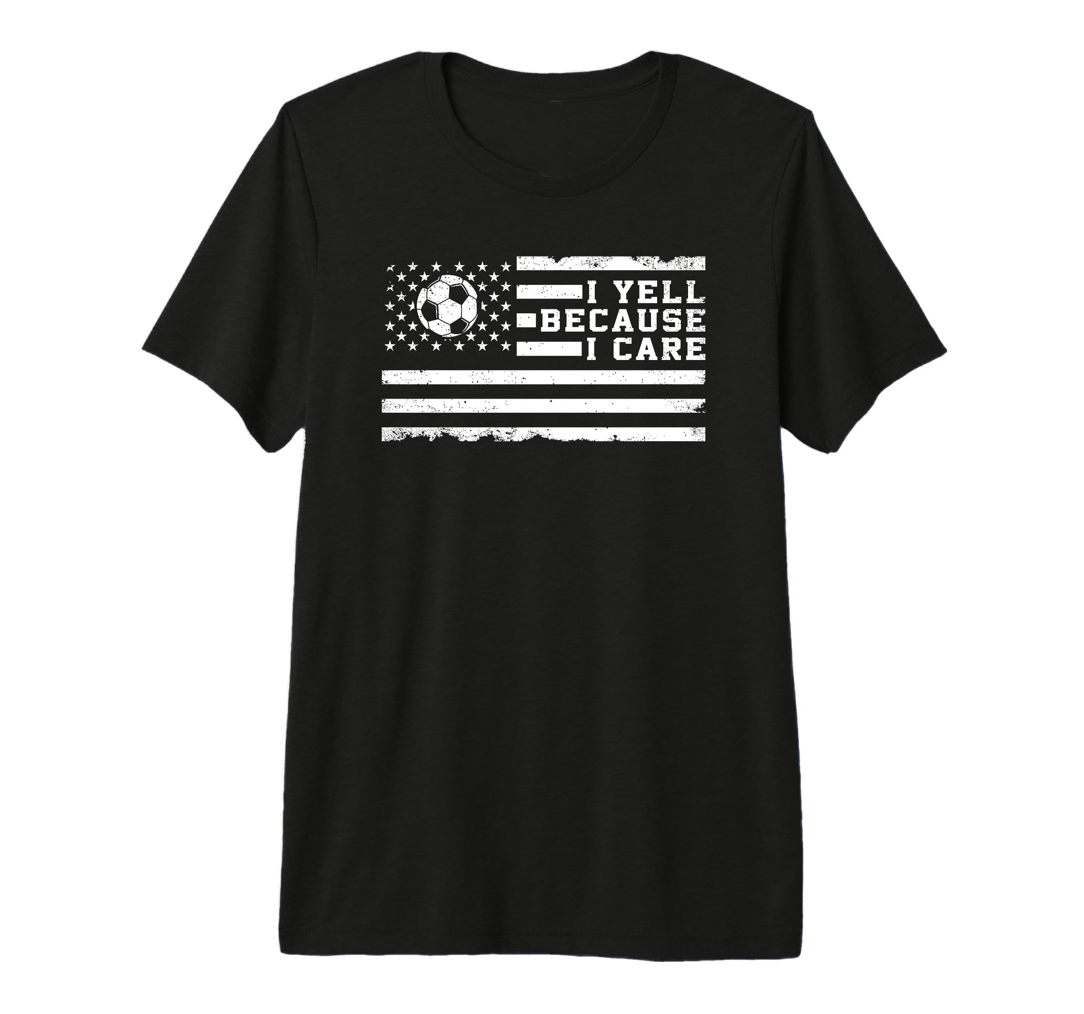 I Yell Because I Care Us Flag T-Shirt - Aesthetic Graphic for Adults - T-Shirt, Sweatshirt, Hoodie