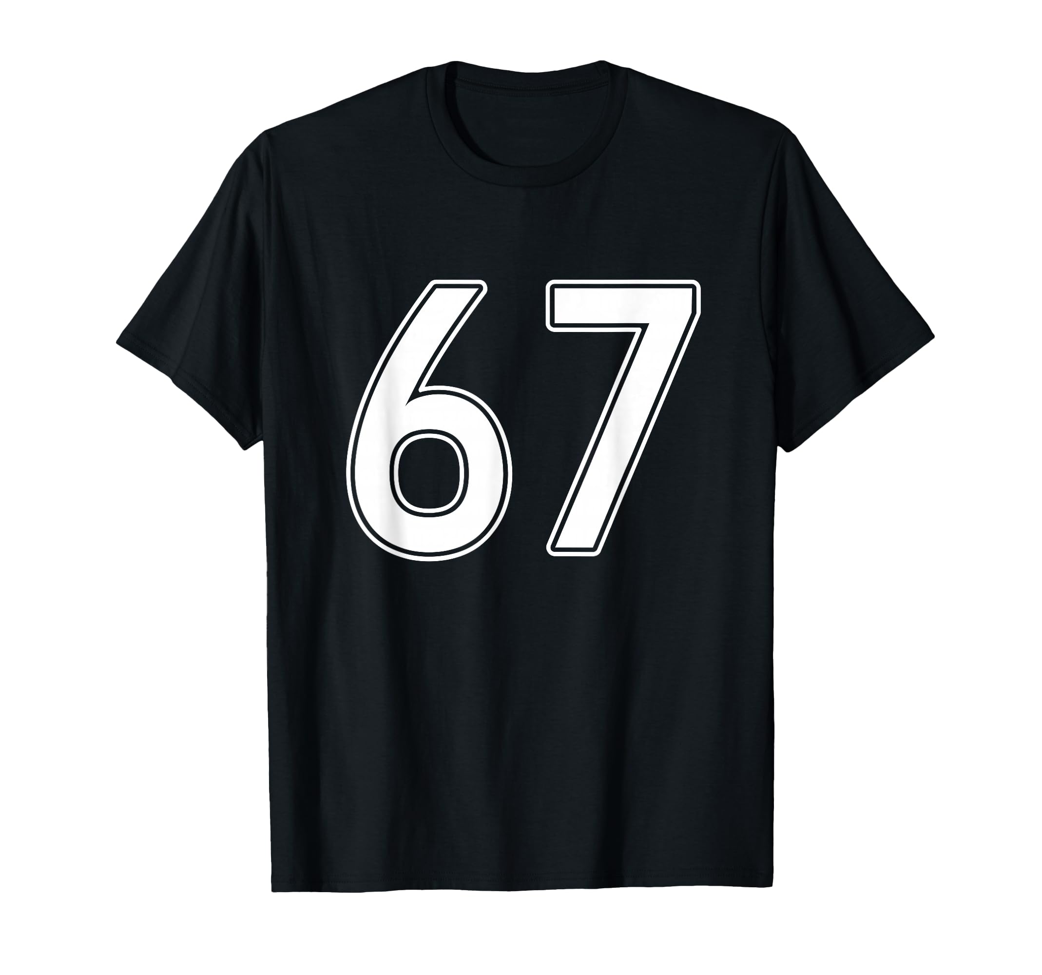 Number 67 White Sports Team T-Shirt - Casual Everyday Wear Men Women - T-Shirt, Sweatshirt, Hoodie
