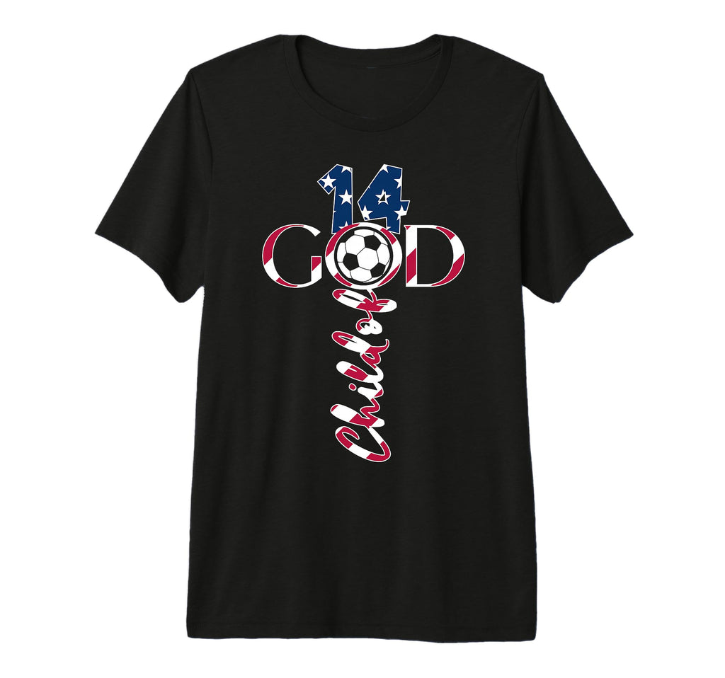 Jesus 14 Years Child God Soccer 14Th T-Shirt - Trendy Graphic Men Women - T-Shirt, Sweatshirt, Hoodie