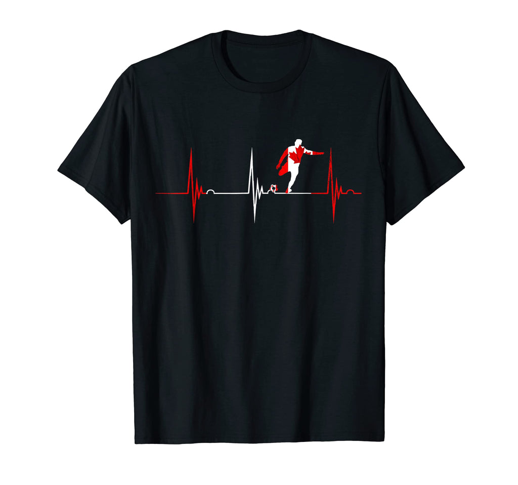 Canada Heartbeat Ekg Pulse Canadian Flag T-Shirt - Minimalist Print Unisex - T-Shirt, Sweatshirt, Hoodie
