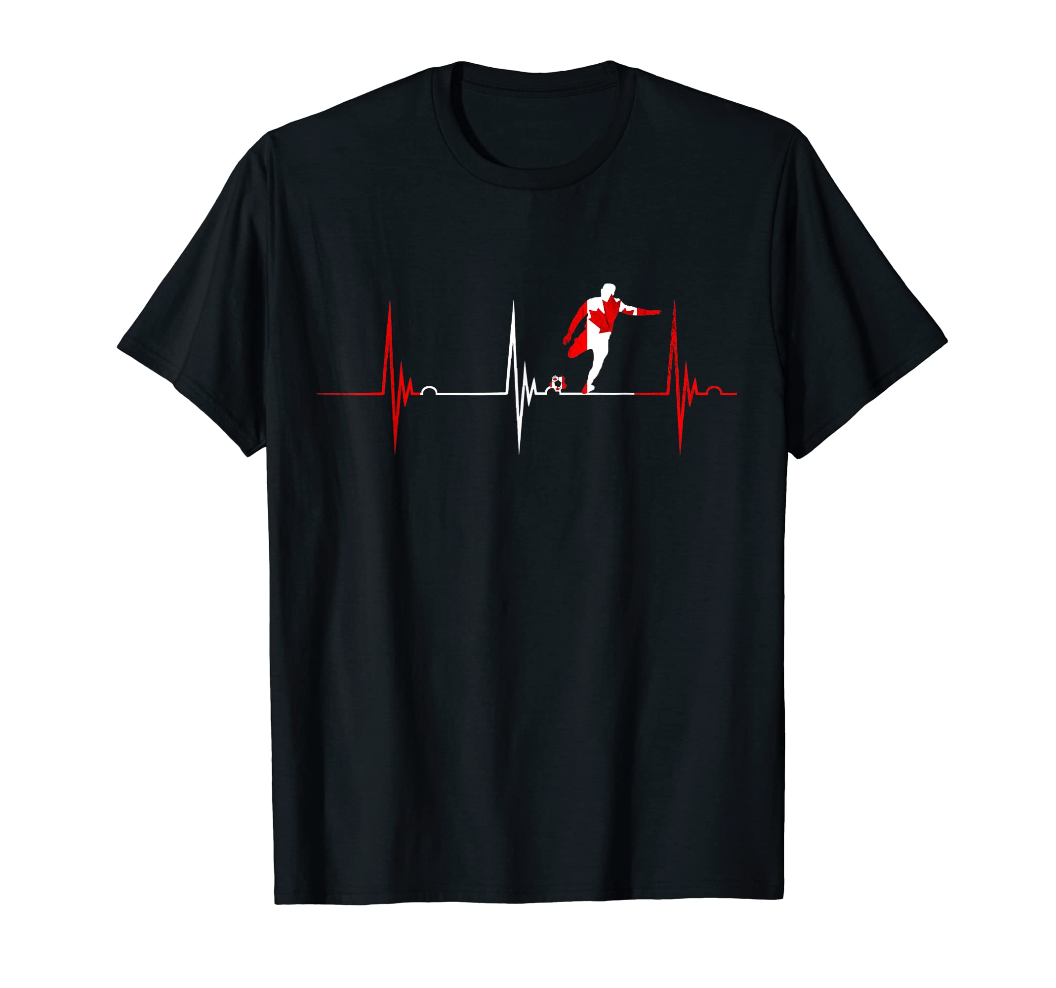 Canada Heartbeat Ekg Pulse Canadian Flag T-Shirt - Minimalist Print Unisex - T-Shirt, Sweatshirt, Hoodie