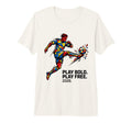 Geometric Soccer Player Play Bold T-Shirt - Aesthetic Graphic for Adults - T-Shirt, Sweatshirt, Hoodie
