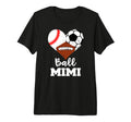 Ball Mimi Heart Funny Baseball Soccer T-Shirt - Unique Graphic Unisex - T-Shirt, Sweatshirt, Hoodie