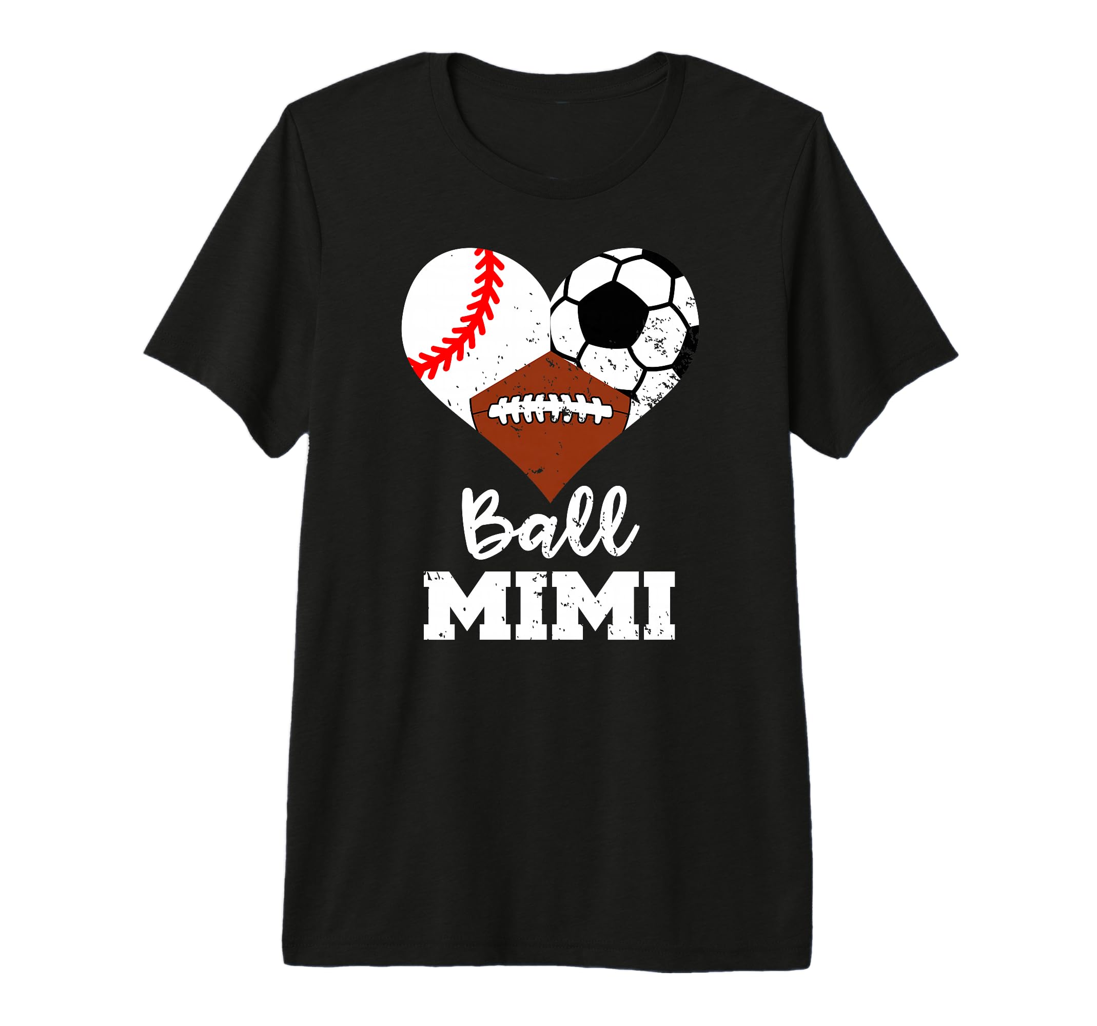 Ball Mimi Heart Funny Baseball Soccer T-Shirt - Unique Graphic Unisex - T-Shirt, Sweatshirt, Hoodie