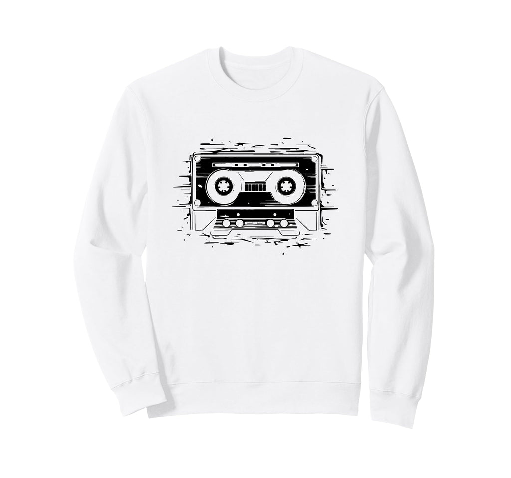 Music Cassette Tape Enthusiast Sweatshirt - Trendy Graphic for Adults - T-Shirt, Sweatshirt, Hoodie