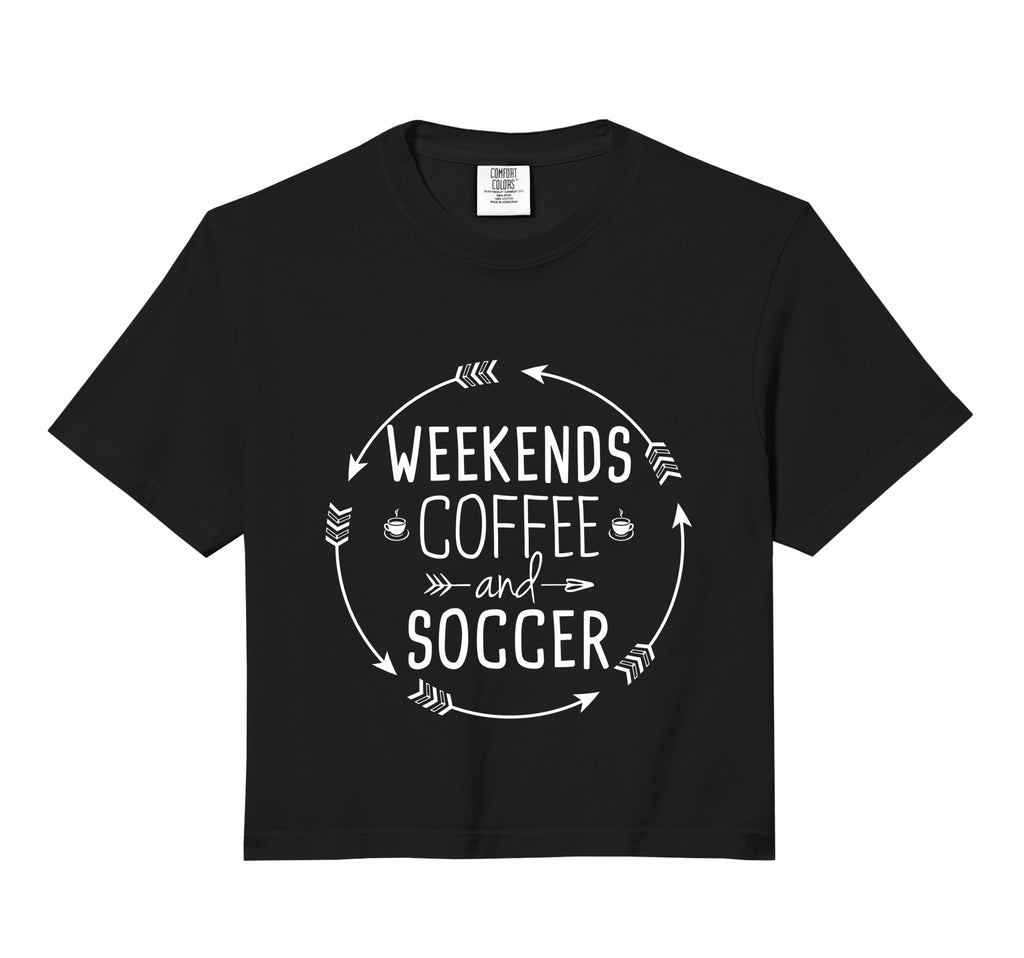 Weekends Coffee And Soccer Mom Sweatshirt - Fun Novelty Design Men Women - T-Shirt, Sweatshirt, Hoodie