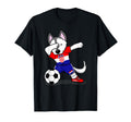 Dabbing Husky Croatia Football T-Shirt - Fun Novelty Design Unisex - T-Shirt, Sweatshirt, Hoodie