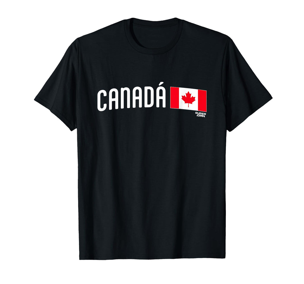 Superfan Canada Minimal Flag Stripe T-Shirt - Aesthetic Graphic Unisex - T-Shirt, Sweatshirt, Hoodie