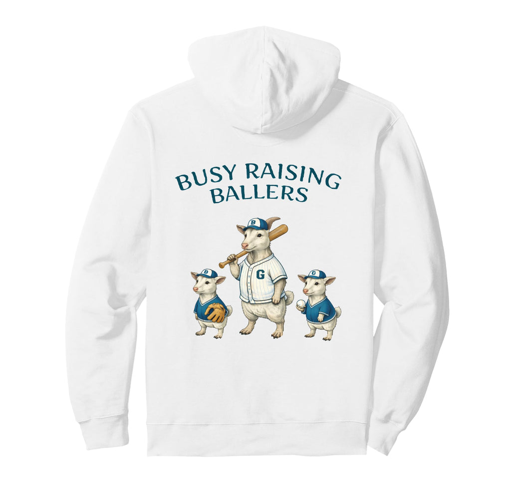 Busy Raising Baller Baseball Hoodie - Casual Everyday Wear for Adults - T-Shirt, Sweatshirt, Hoodie