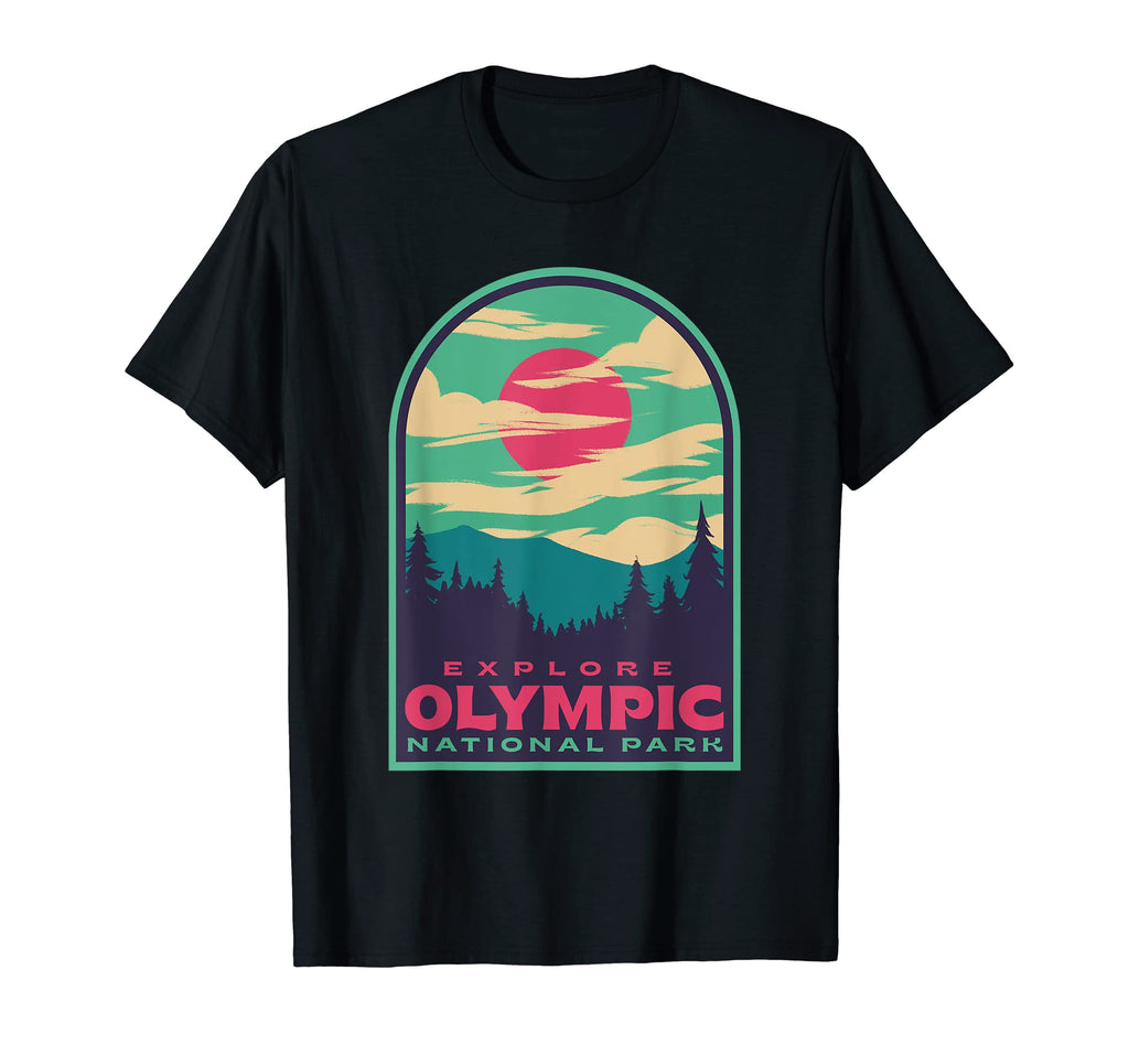 Olympic National Park Sunset T-Shirt - Graphic Print Unisex - T-Shirt, Sweatshirt, Hoodie