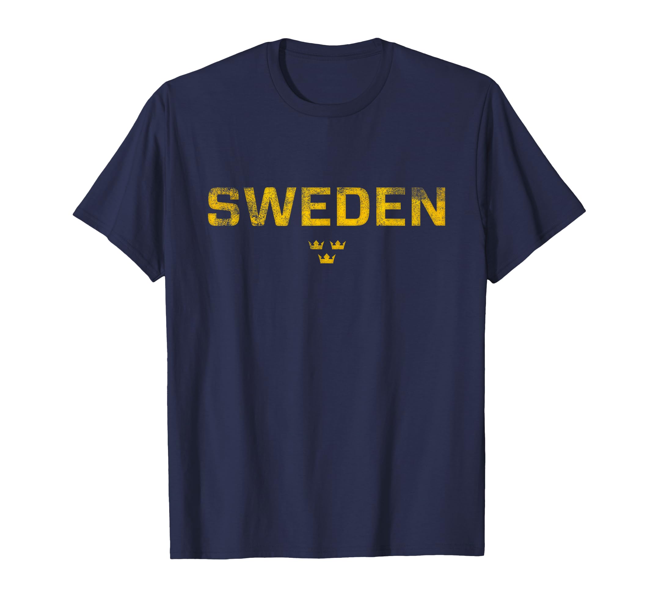 Sweden Sverige Sports Distressed T-Shirt - Novelty Apparel Unisex - T-Shirt, Sweatshirt, Hoodie