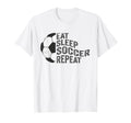 Eat Sleep Soccer Repeat Adults T-Shirt - Novelty Apparel for Adults - T-Shirt, Sweatshirt, Hoodie