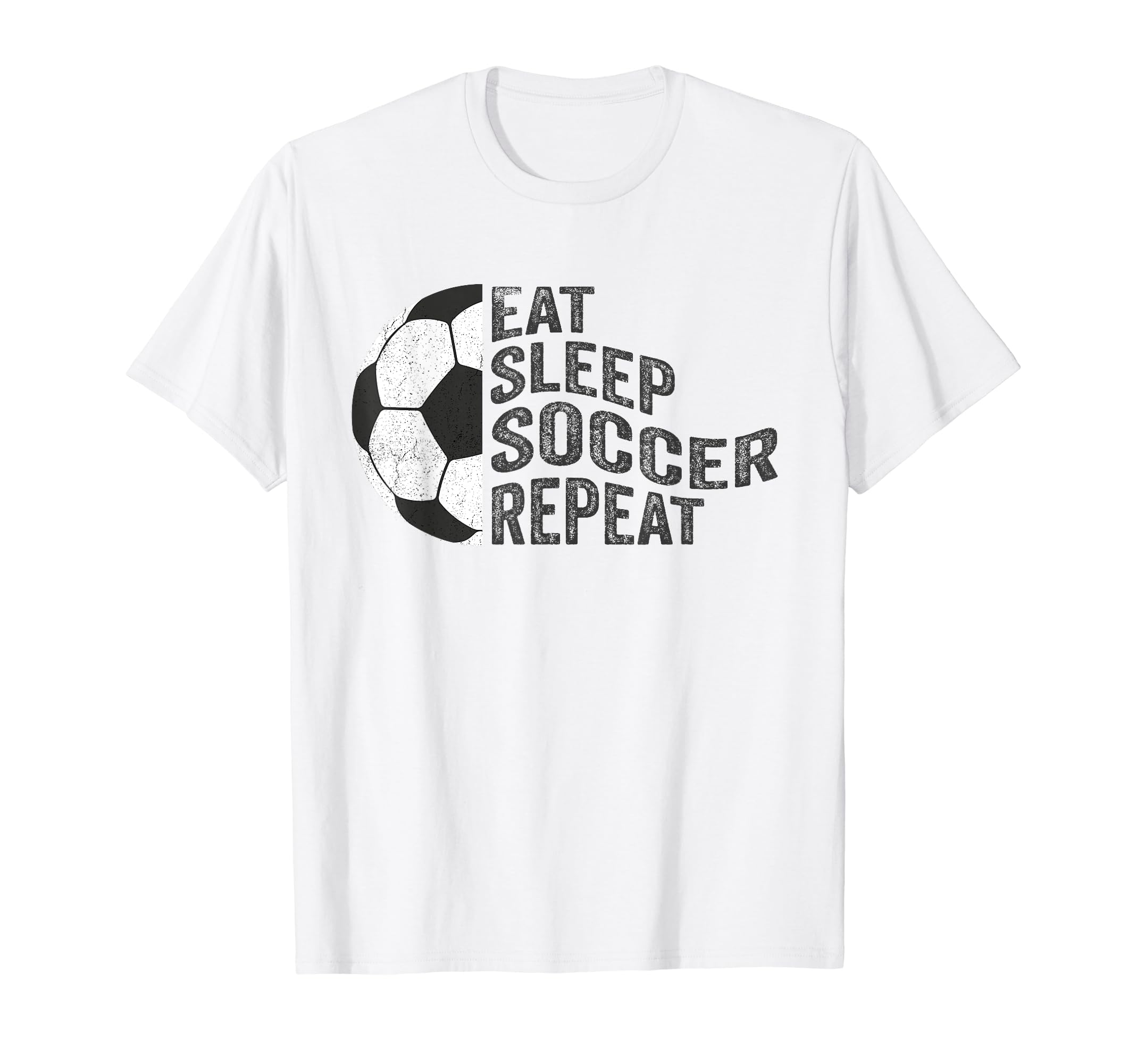 Eat Sleep Soccer Repeat Adults T-Shirt - Novelty Apparel for Adults - T-Shirt, Sweatshirt, Hoodie