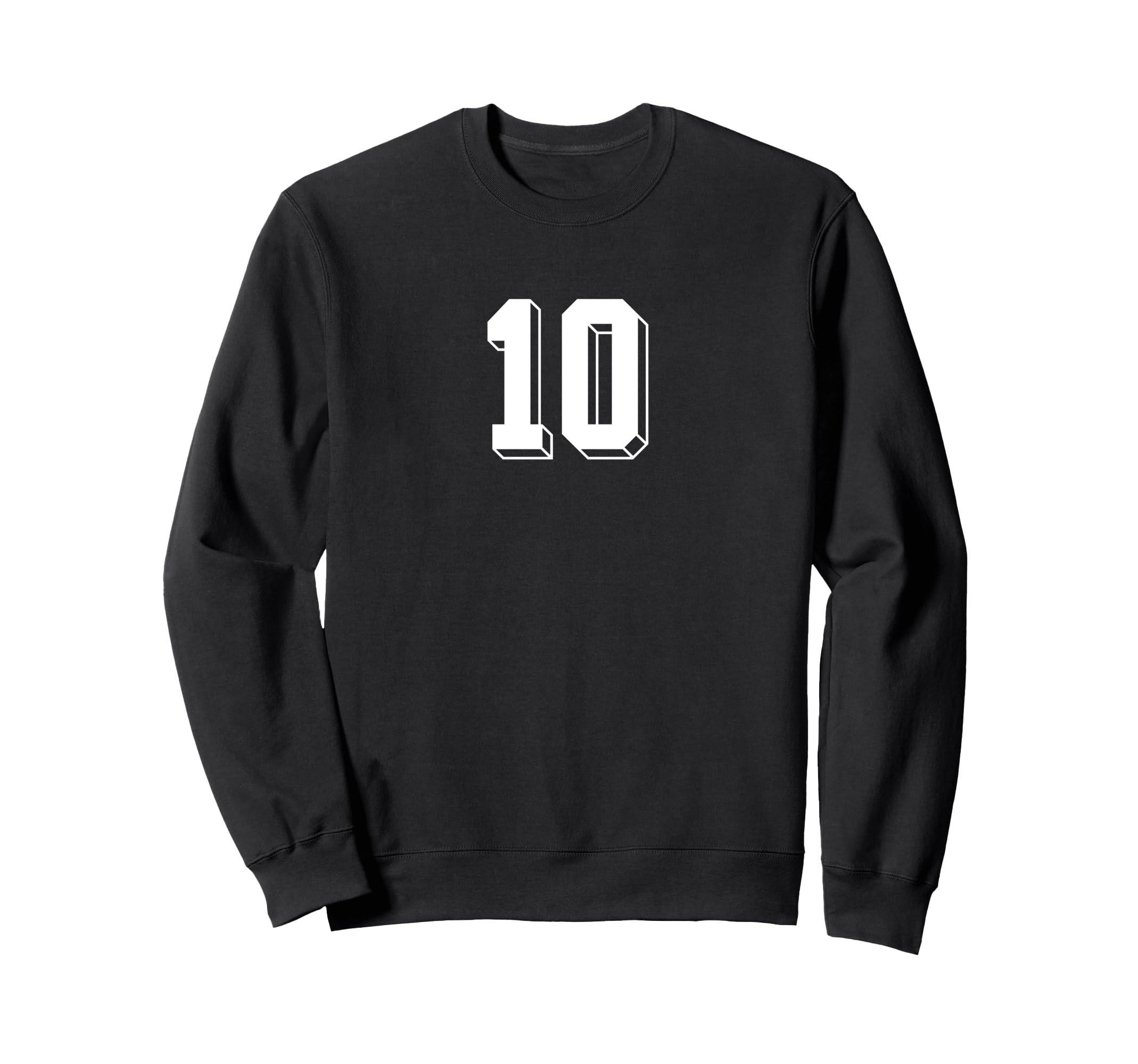 Number 10 80S 90S Soccer Team Sweatshirt - Minimalist Print for Adults - T-Shirt, Sweatshirt, Hoodie