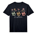 Soccer Sister Floral Wildflower Spring T-Shirt - Trendy Graphic Men Women - T-Shirt, Sweatshirt, Hoodie