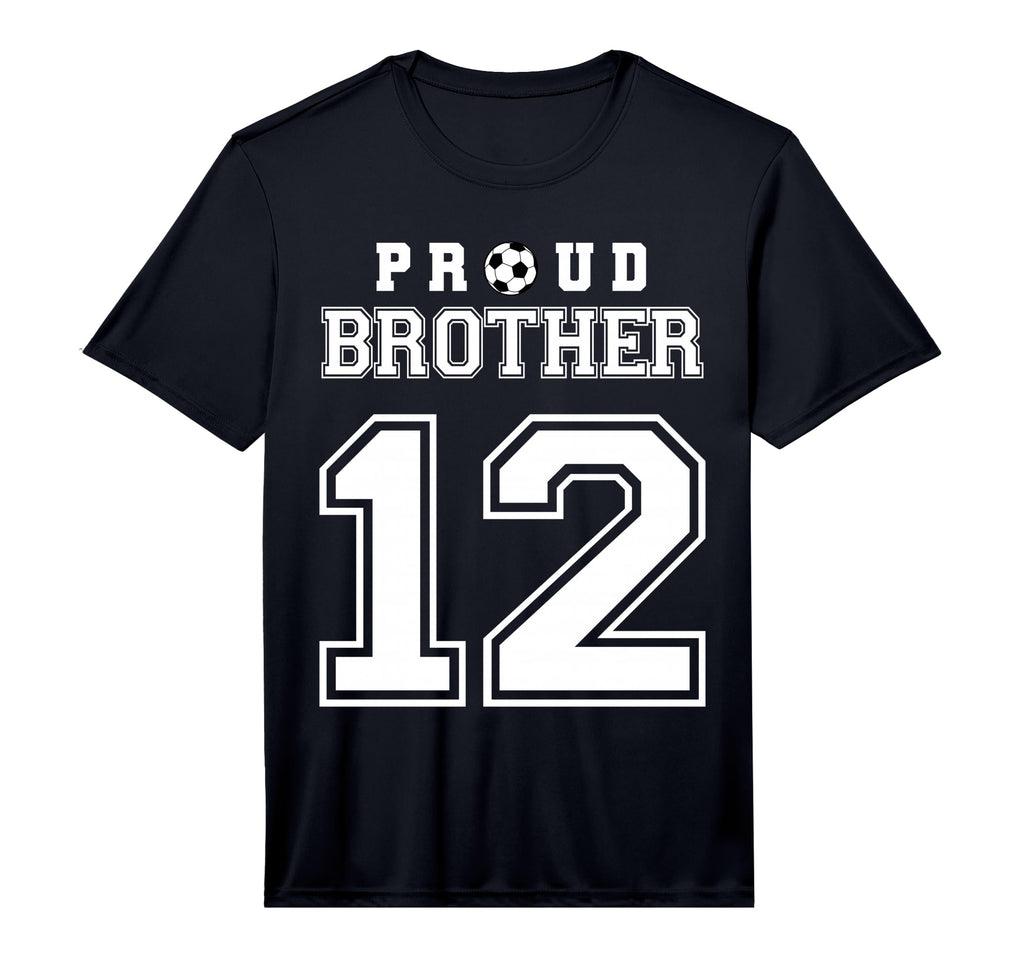 Number 12 Custom Proud Soccer Futbol T-Shirt - Minimalist Print Men Women - T-Shirt, Sweatshirt, Hoodie